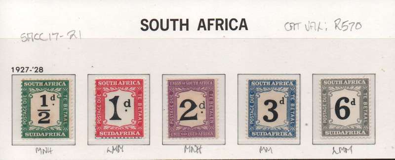1927 Union Postage Due full set in MNH/MM-condition