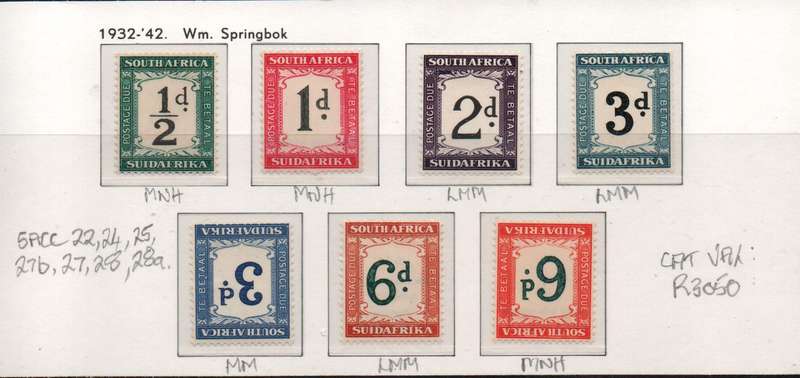 1932 Union Postage Due full set in MNH/MM-condition