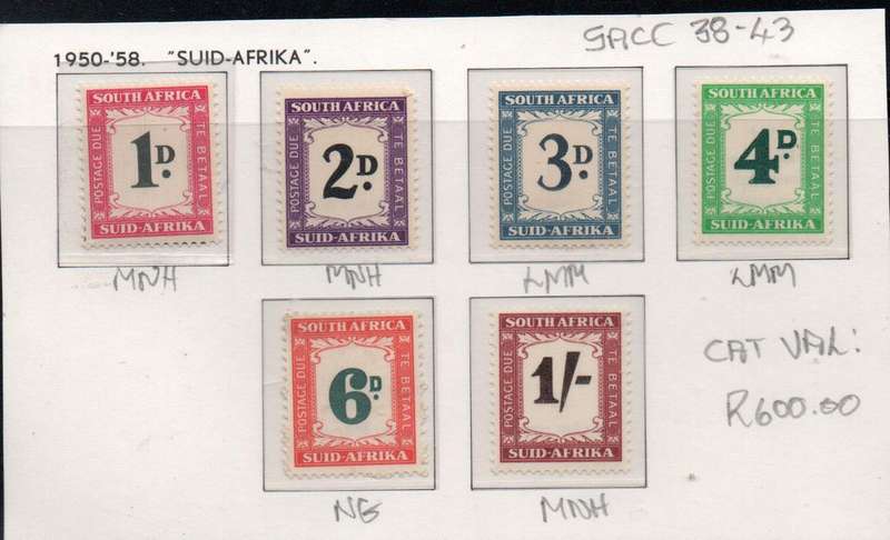 1950 Union Postage Due full set in MNH/MM-condition