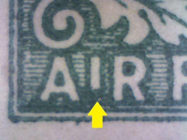 1929 Union Airmail 4d-single with listed variety in LMM-condition