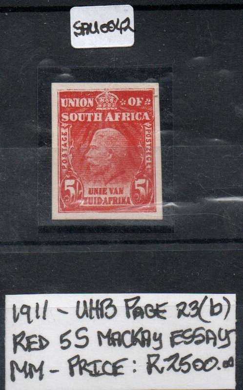 1911 Union Mackay Essay - 5s Red in MM-condition