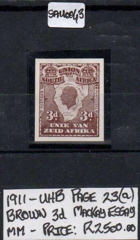 1911 Union Mackay Essay - 3d Brown in MM-condition