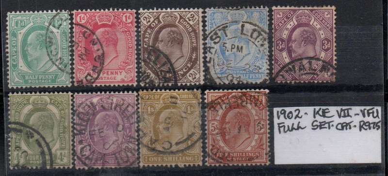 1902 COGH full set of KE VII definitives in VFU-condition