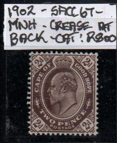 1902 COGH scarce KE VII definitive 2d in MNH-condition
