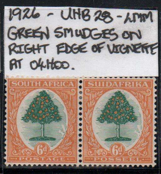 1926 London Printing 6d-pair with variety in LMM-condition
