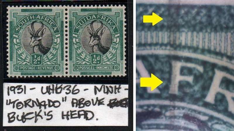 1931 Roto Definitive 1/2d-pair with variety in MNH-condition