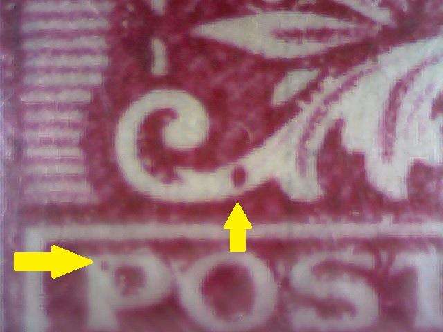 1930 Roto Definitive 1d-pair with variety in MNH-condition