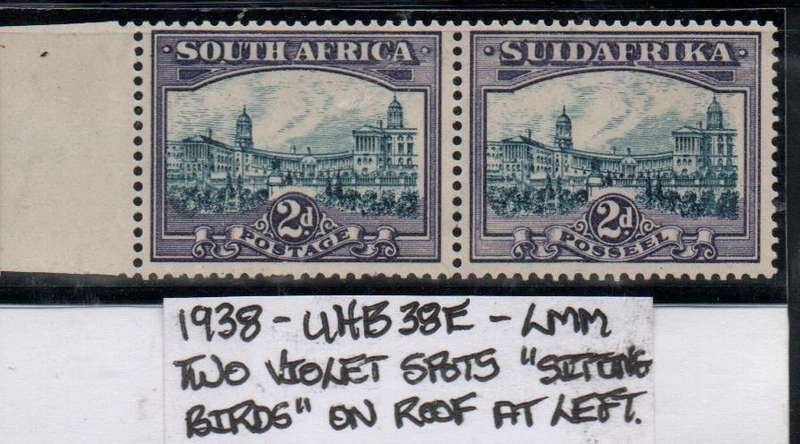 1938 Roto Definitive rare blue & violet 2d-pair with variety in LMM-condition