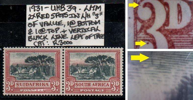 1931 Union Roto Definitive 3d-pair with scarce variety in LMM-condition