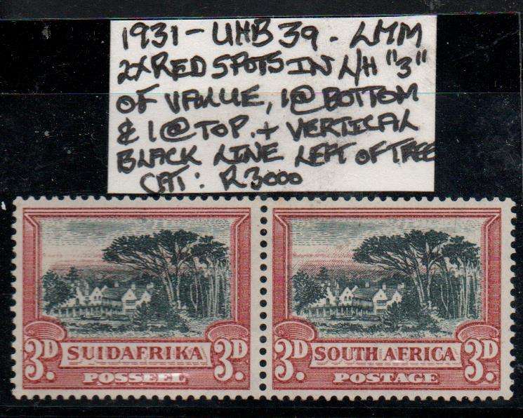 1931 Union Roto Definitive 3d-pair with scarce variety in LMM-condition