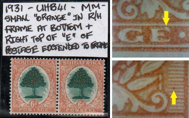 1931 Union Roto Definitive 6d-pair with varieties in MM-condition
