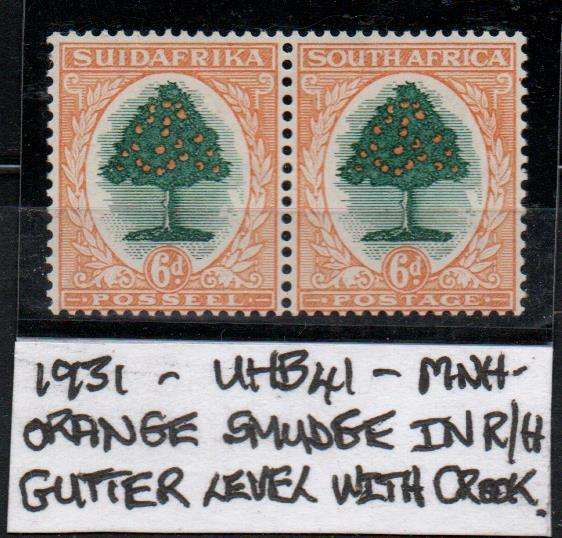 1931 Roto Definitive 6d-pair with variety in MNH-condition