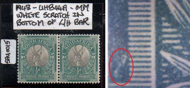 1948 Union Hyphenated Definitive 1/2d-pair with variety in MM-condition