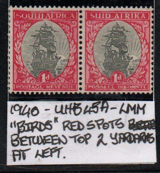 1940 Hyphenated Definitive 1d-pair with variety in LMM-condition