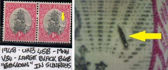 1948 Hyphenated Definitive 1d-pair with listed variety in MNH-condition