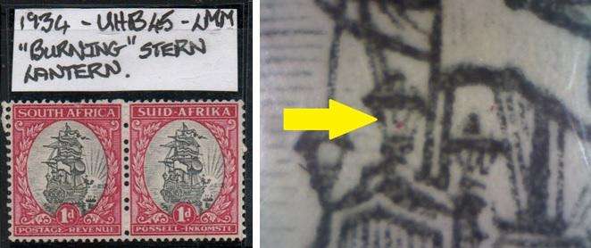 1934 Union Hyphenated Definitive 1d-pair with variety in LMM-condition