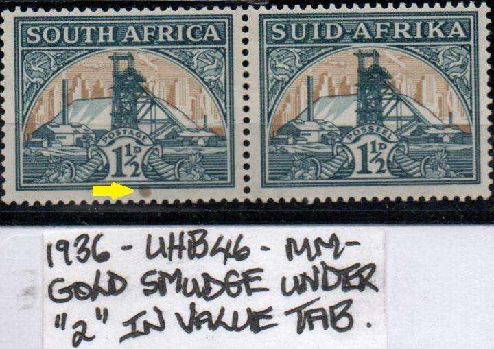 1936 Hyphenated & Screened Definitive 1 1/2d-pair with variety in MM-condition