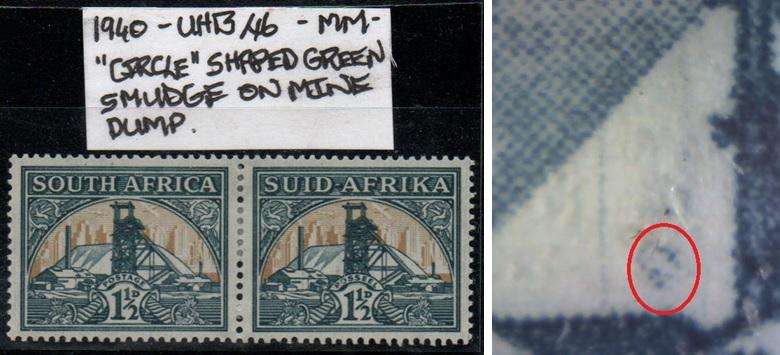1940 Union Hyphenated Definitive 1 1/2d-pair with variety in MM-condition