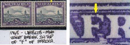 1945 Hyphenated Definitive 2d-pair with variety in MNH-condition