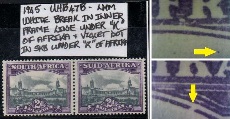 1945 Union Hyphenated Definitive 2d-pair with varieties in LMM-condition