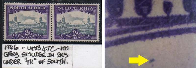 1946 Hyphenated Definitive 2d-pair with variety in MM-condition