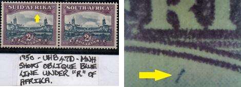 1950 Hyphenated & Screened Definitive 2d-pair with variety in MNH-condition