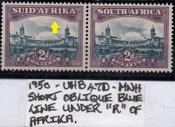 1950 Hyphenated & Screened Definitive 2d-pair with variety in MNH-condition