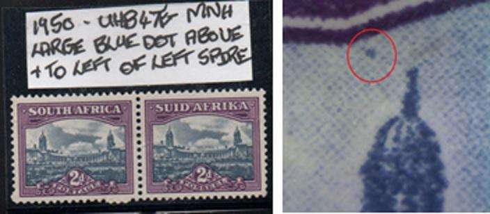 1950 Union Hyphenated & Screened Definitive 2d medium pair with variety in MNH-condition