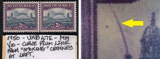 1950 Hyphenated & Screened Definitive 2d-pair with listed variety in MM-condition