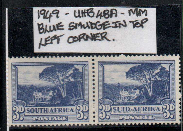 1949 Union Hyphenated & Screened Definitive 3d-pair with variety in MM-condition