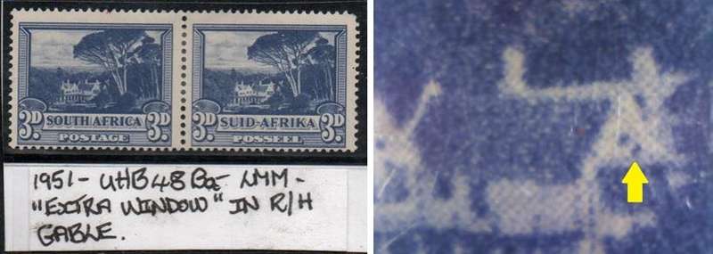 1951 Hyphenated & Screened Definitive 3d-pair with variety in LMM-condition