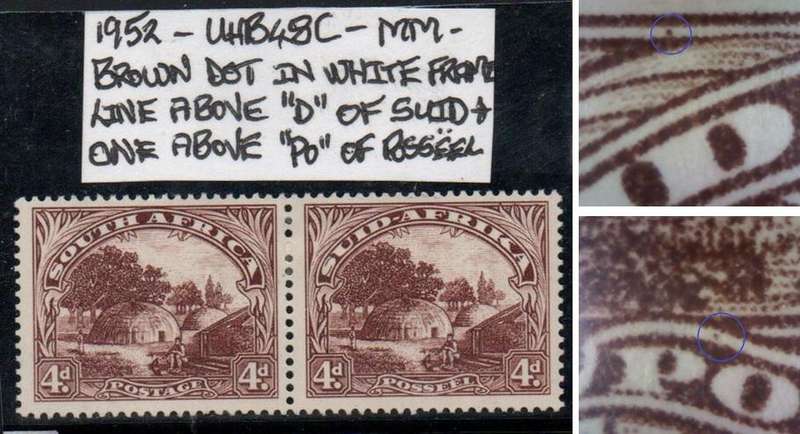 1952 Union Hyphenated & Screened Definitive 4d pair with varieties in MM-condition
