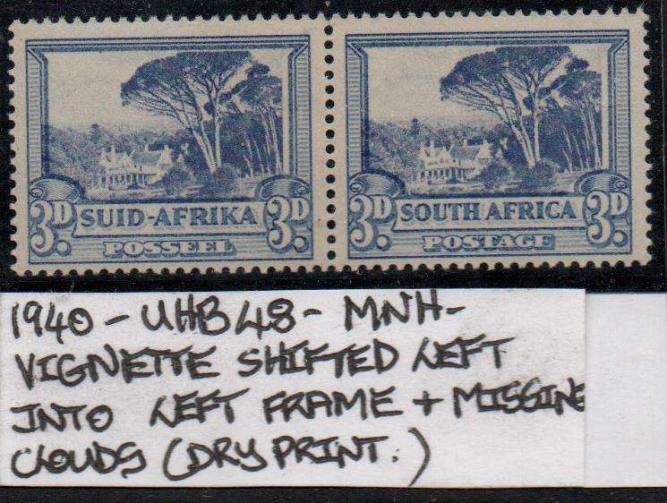 1940 Hyphenated Definitive 3d-pair with varieties in MNH-condition