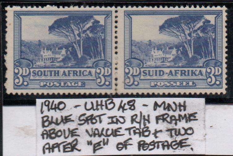 1940 Hyphenated Definitive 3d-pair with variety in MNH-condition