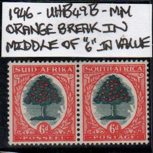 1946 Hyphenated Definitive 6d-pair with variety in MM-condition
