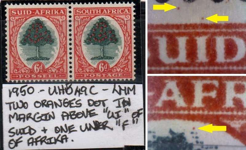 1950 Hyphenated & Screened Definitive 6d-pair with variety in LMM-condition