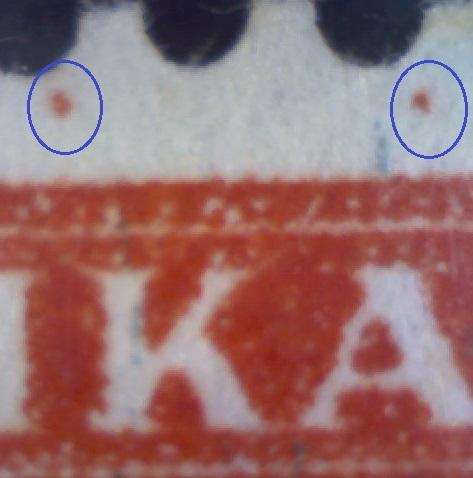 1950 Union Hyphenated & Screened Definitive 6d pair with variety in MM-condition