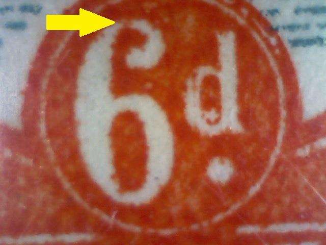 1950 Hyphenated & Screened Definitive 6d-pair with variety in MM-condition