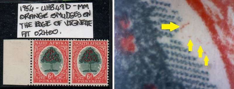 1954 Hyphenated & Screened Definitive 6d-pair with variety in MM-condition