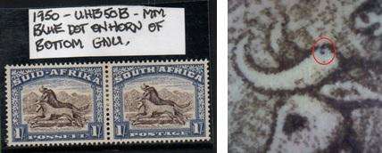 1950 Union Hyphenated & Screened Definitive 1s pair with variety in MM-condition