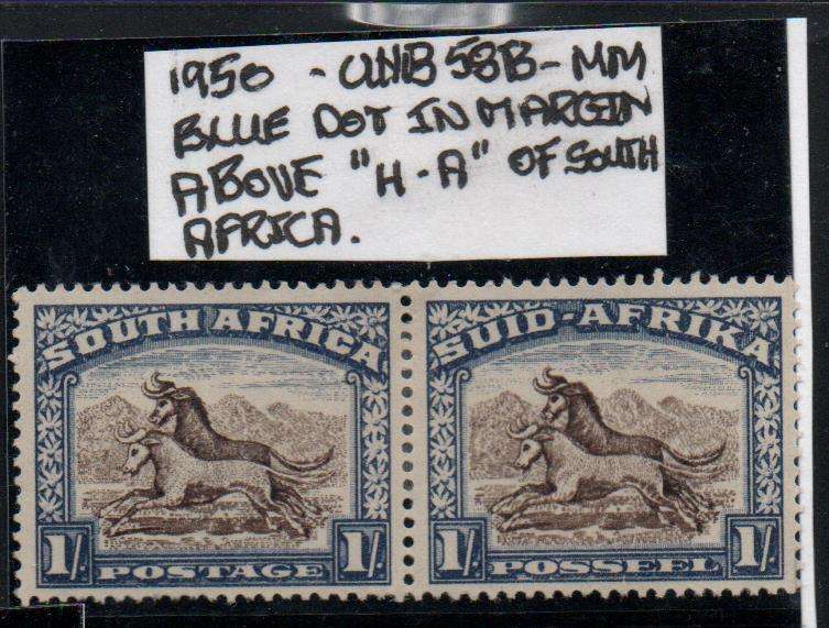 1950 Union Hyphenated & Screened Definitive 1s-pair with variety in MM-condition