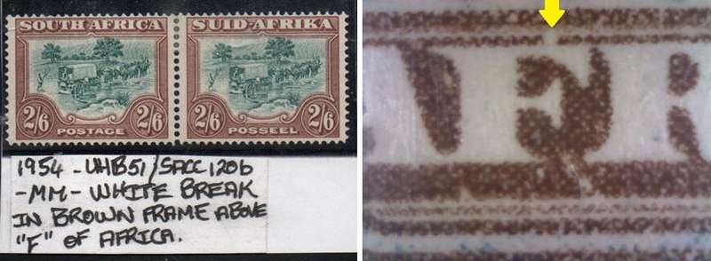 1954 Hyphenated & Screened Definitive 2s 6d-pair with variety in MM-condition