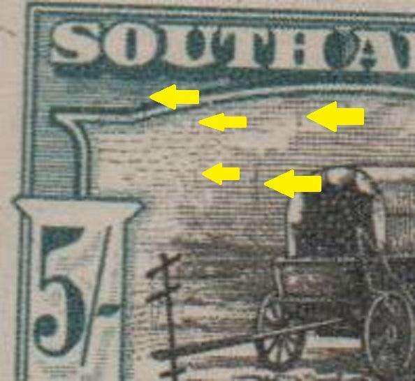 1949 Union Hyphenated & Screened Definitive 5s-pair with variety in MNH-condition