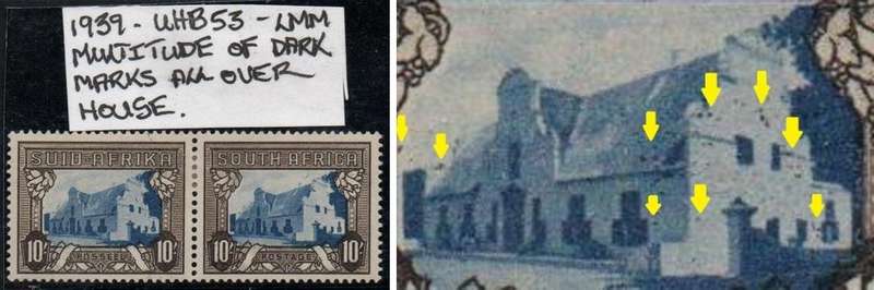 1939 Union Hyphenated Definitive 10s pair with spectacular variety in LMM-condition