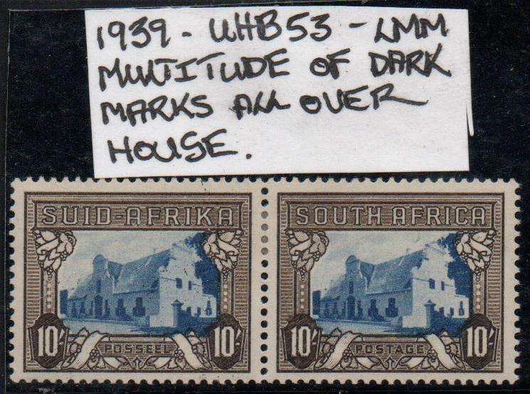 1939 Union Hyphenated Definitive 10s pair with spectacular variety in LMM-condition