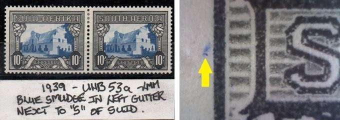1939 Hyphenated Definitive 10s-pair with variety in LMM-condition