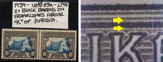 1939 Union Hyphenated Definitive 10s-pair with variety in LMM-condition
