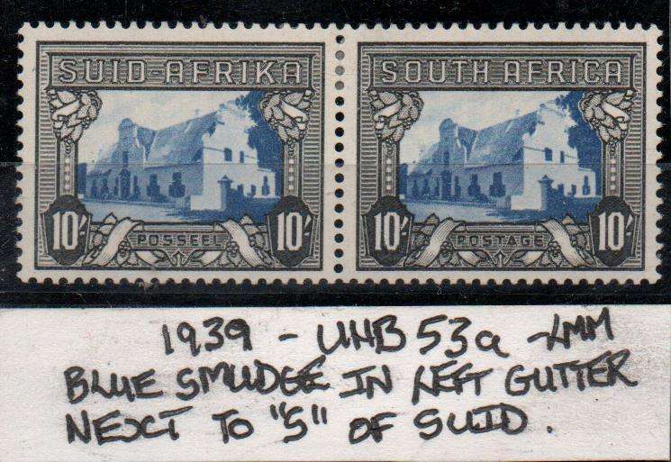 1939 Hyphenated Definitive 10s-pair with variety in LMM-condition
