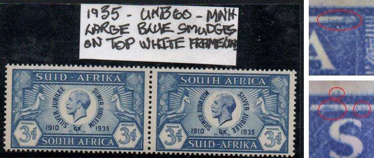 1935 KGV Jubilee 3d-pair with variety in MNH-condition