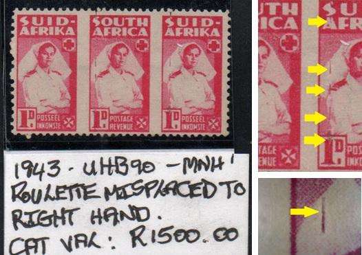 1943 Union Small War Commemorative 1d-unit with scarce listed variety in MNH-condition